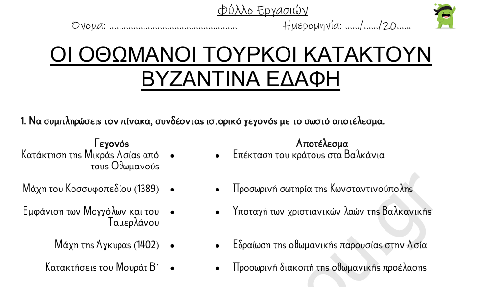 Προεπισκόπηση φύλλου εργασίας